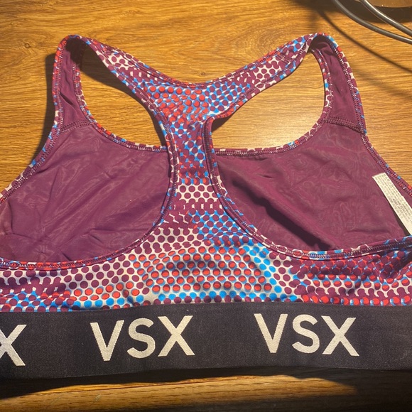 Victoria Secret VSX sports bra size large purple/blue/black - Picture 3 of 3